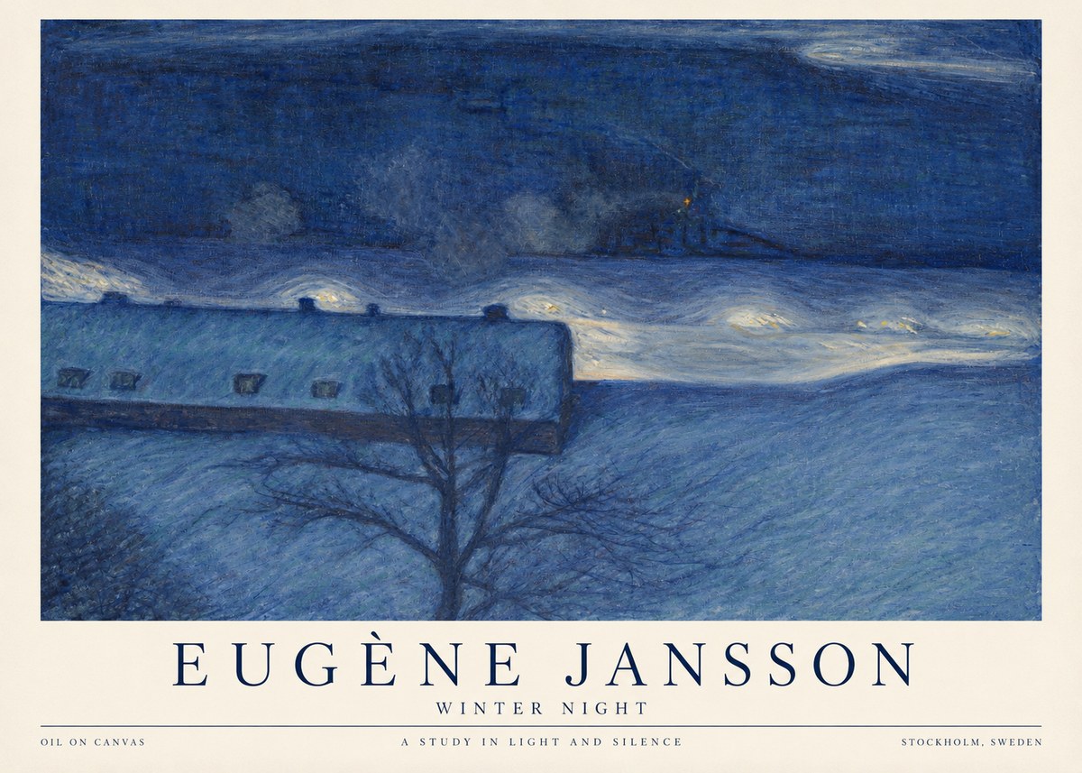 Eugène Jansson The Blue Night No6 - Plakát
