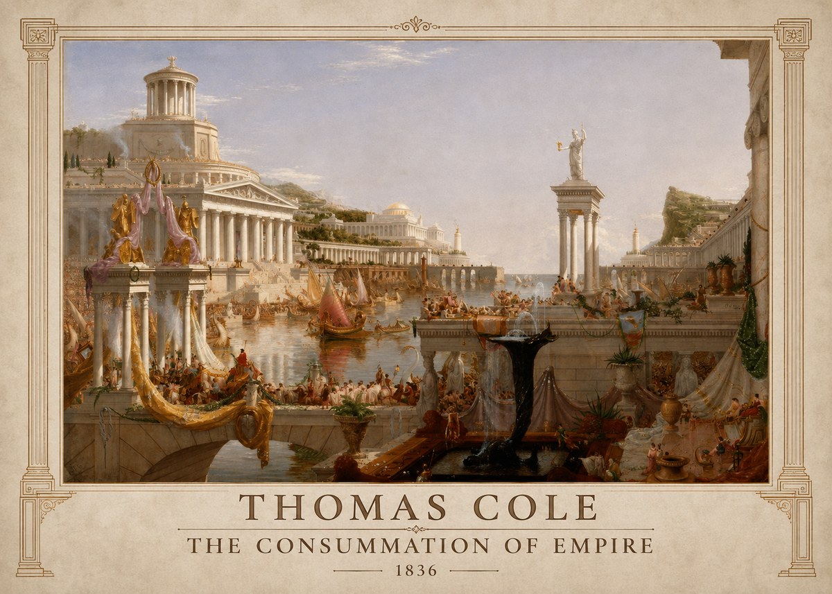 Thomas Cole The Consummation of Empire No1 - Plakát