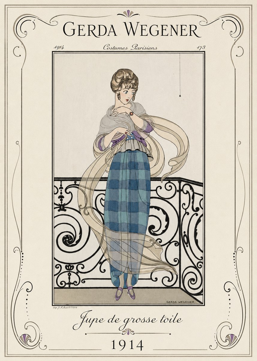 Gerda Wegener Jupe De Grosse Toile No1 - Plakát