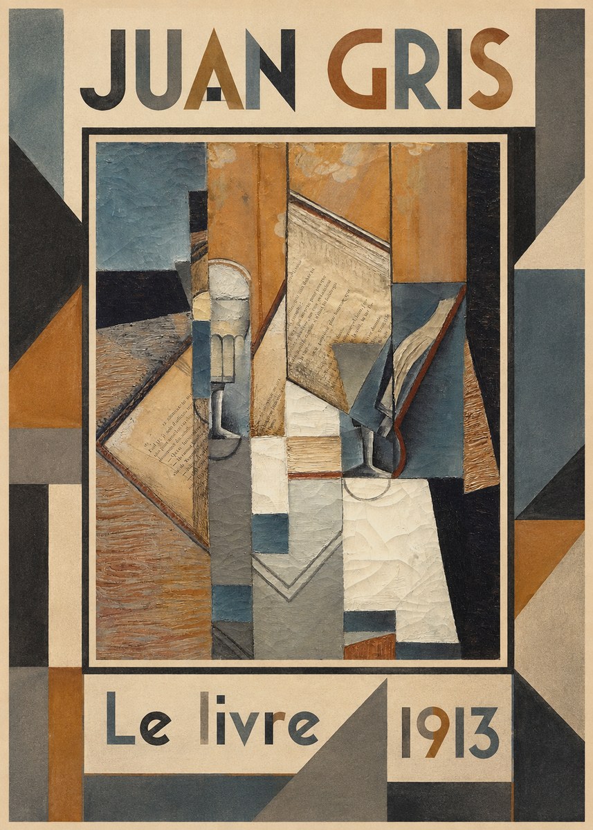 Juan Gris Le Livre No4 - Plakát