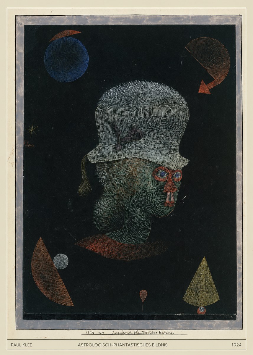 Paul Klee Astrologisch-phantastisches Bildnis No4 - Plakát