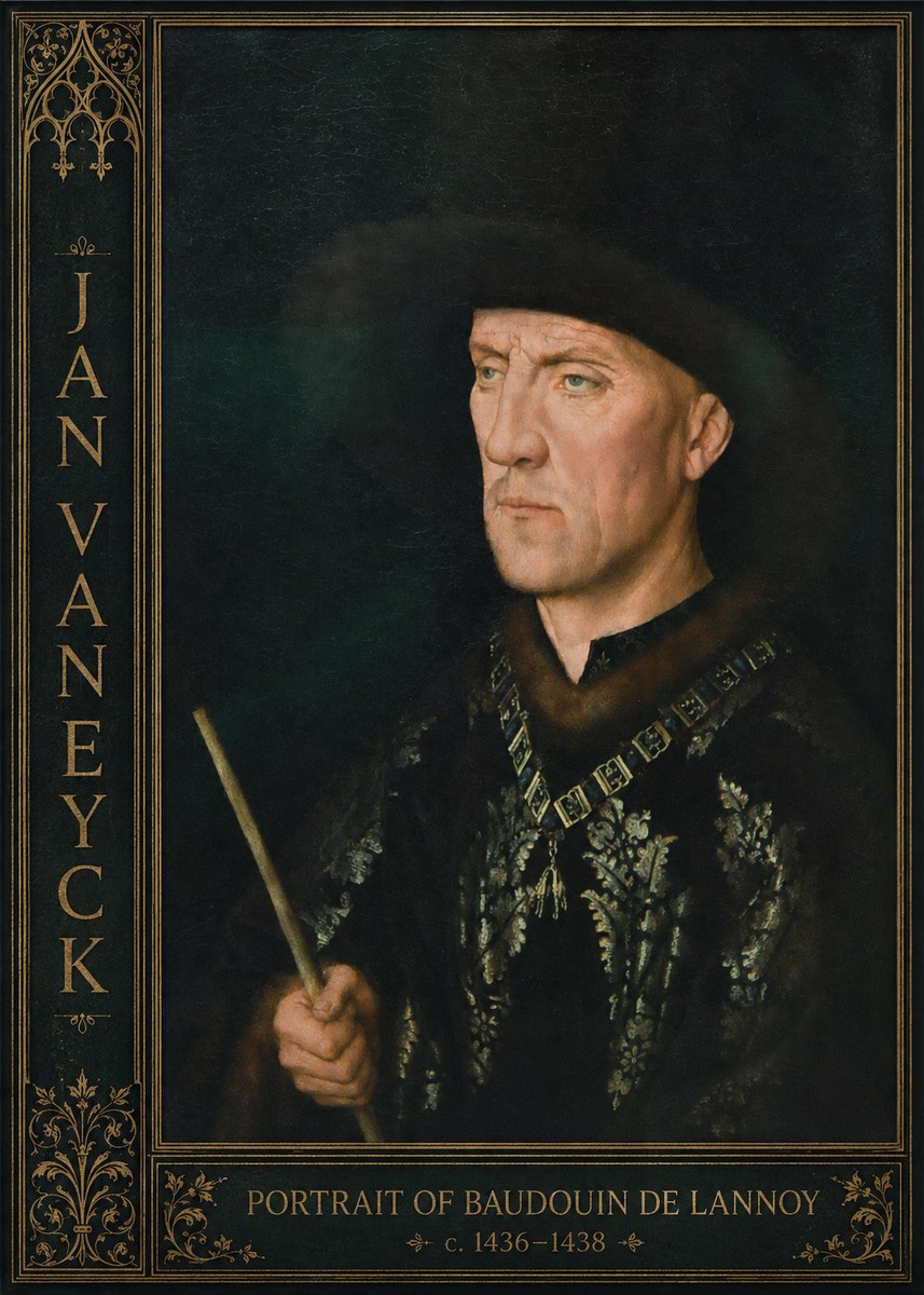 Jan van Eyck Portrait of Baudouin De Lannoy No2 - Plakát