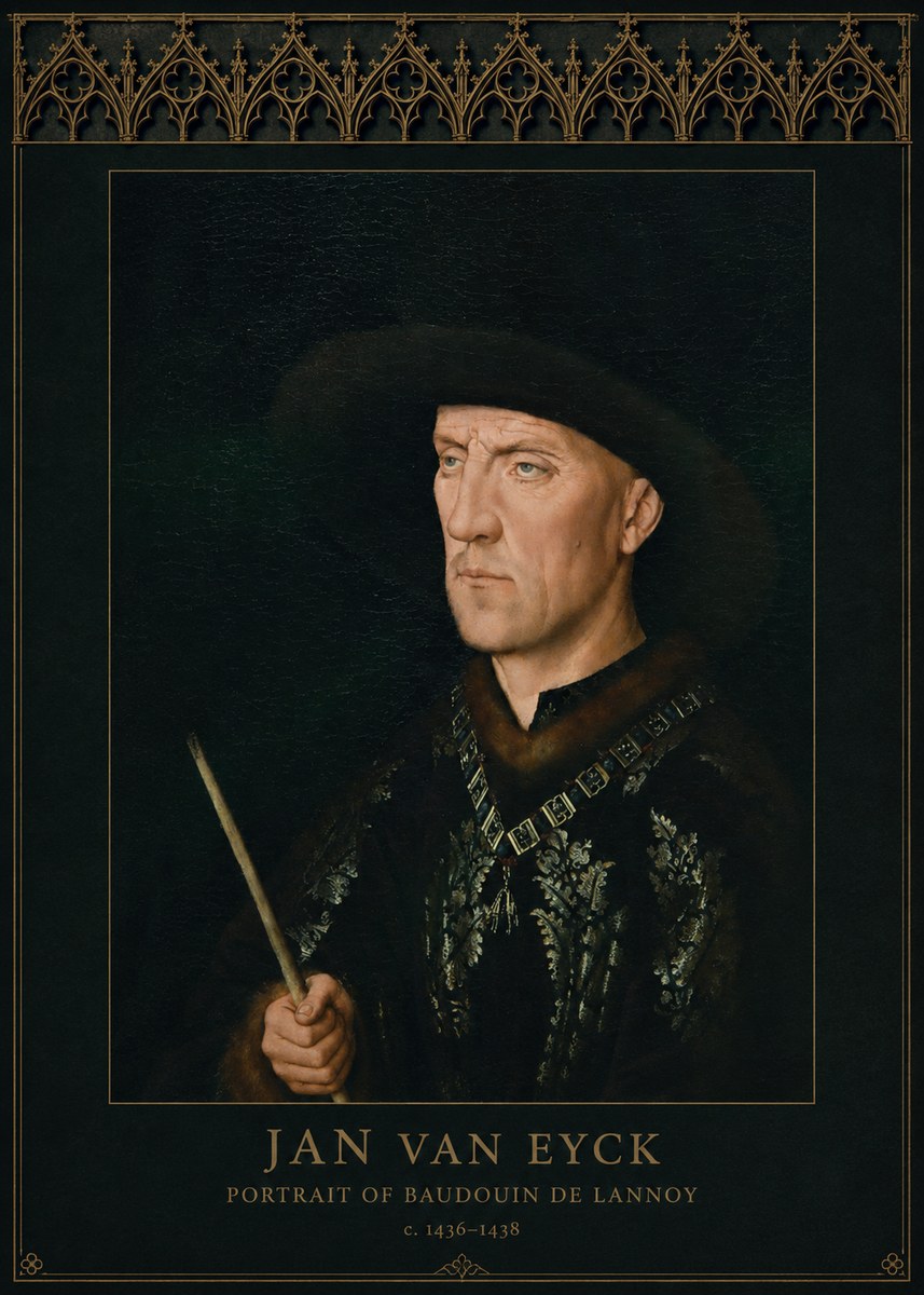 Jan van Eyck Portrait of Baudouin De Lannoy No4 - Plakát