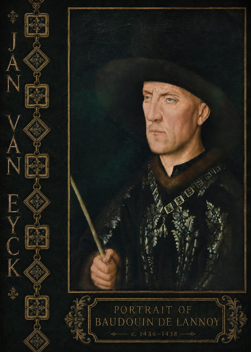 Jan van Eyck Portrait of Baudouin De Lannoy No6 - Plakát