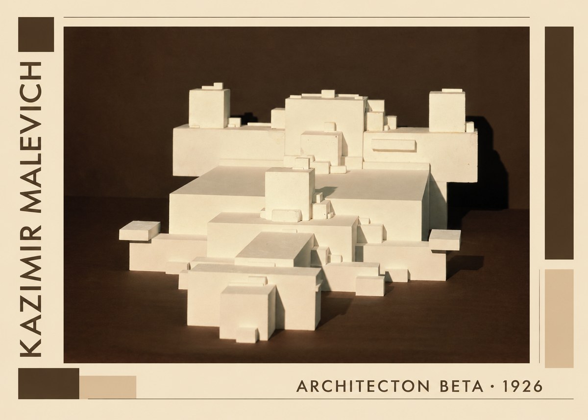 Kazimir Malevich Architecton Beta No1 - Plakát