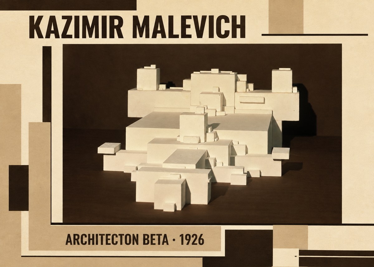 Kazimir Malevich Architecton Beta No2 - Plakát