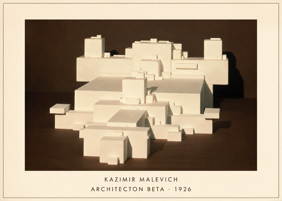 Kazimir Malevich Architecton Beta No4 - Plakát