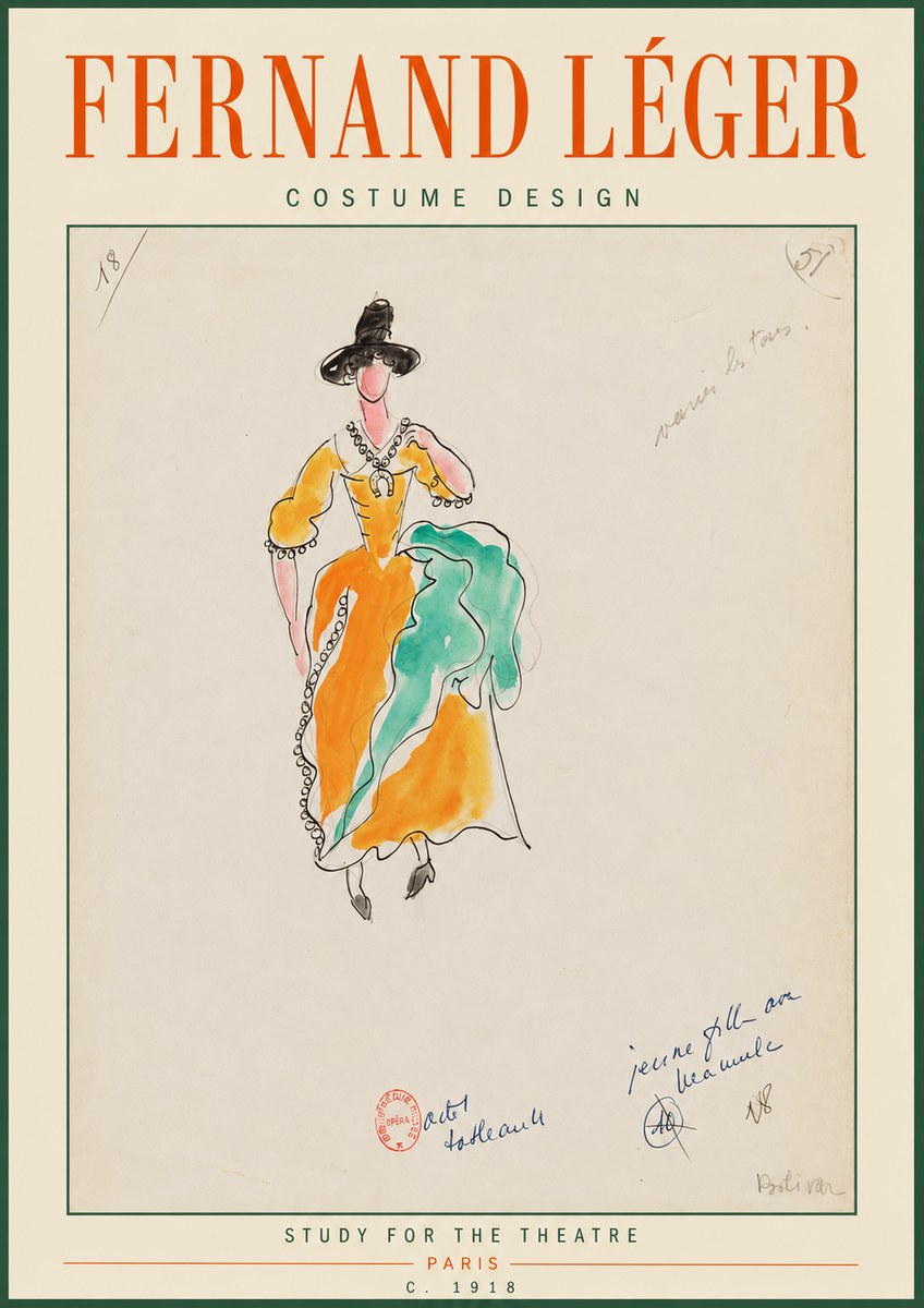 Fernand Léger Study for the Theatre No2 - Plakát