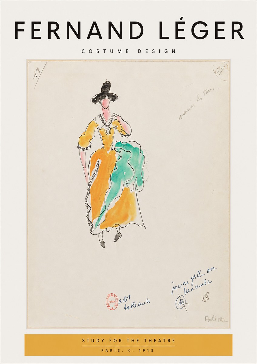 Fernand Léger Study for the Theatre No3 - Plakát