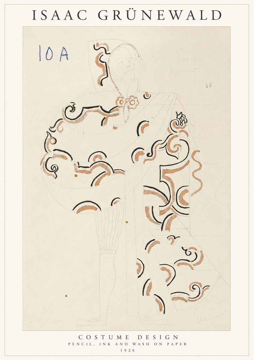 Isaac Grünewald Costume Design VIII No1 - Plakát