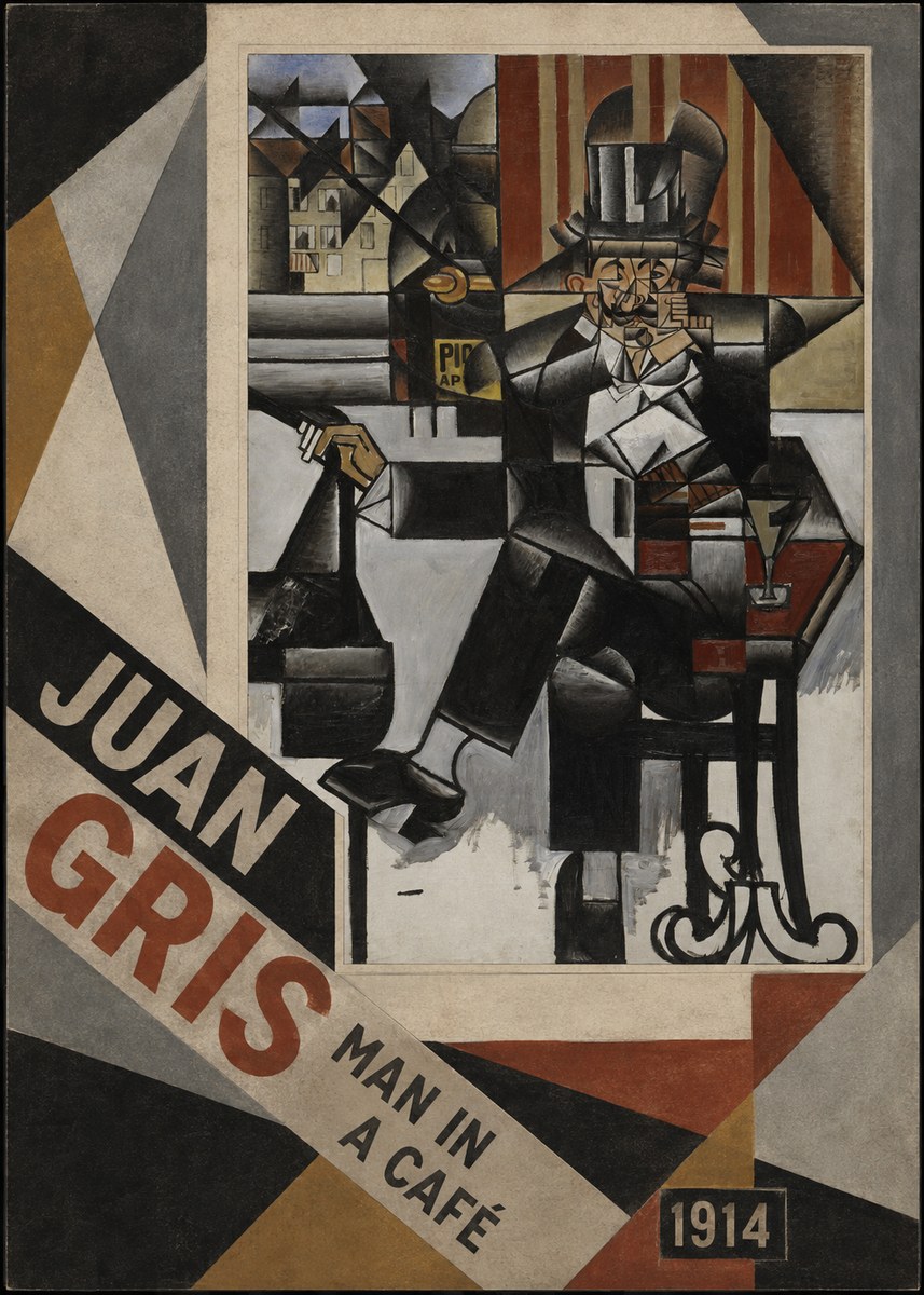 Juan Gris Man in a Café No4 - Plakát