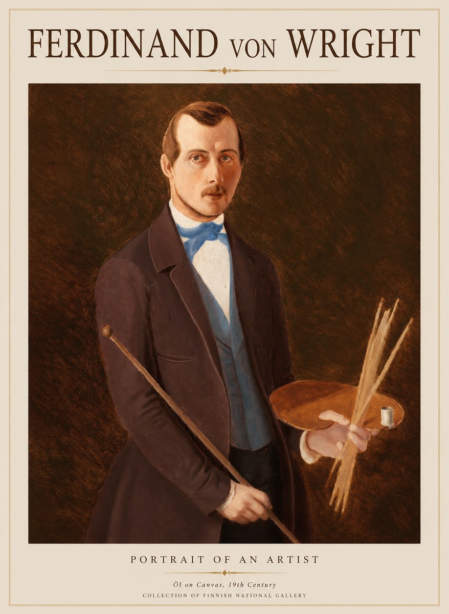 Ferdinand von Wright Portrait of an Artist No1 - Plakát