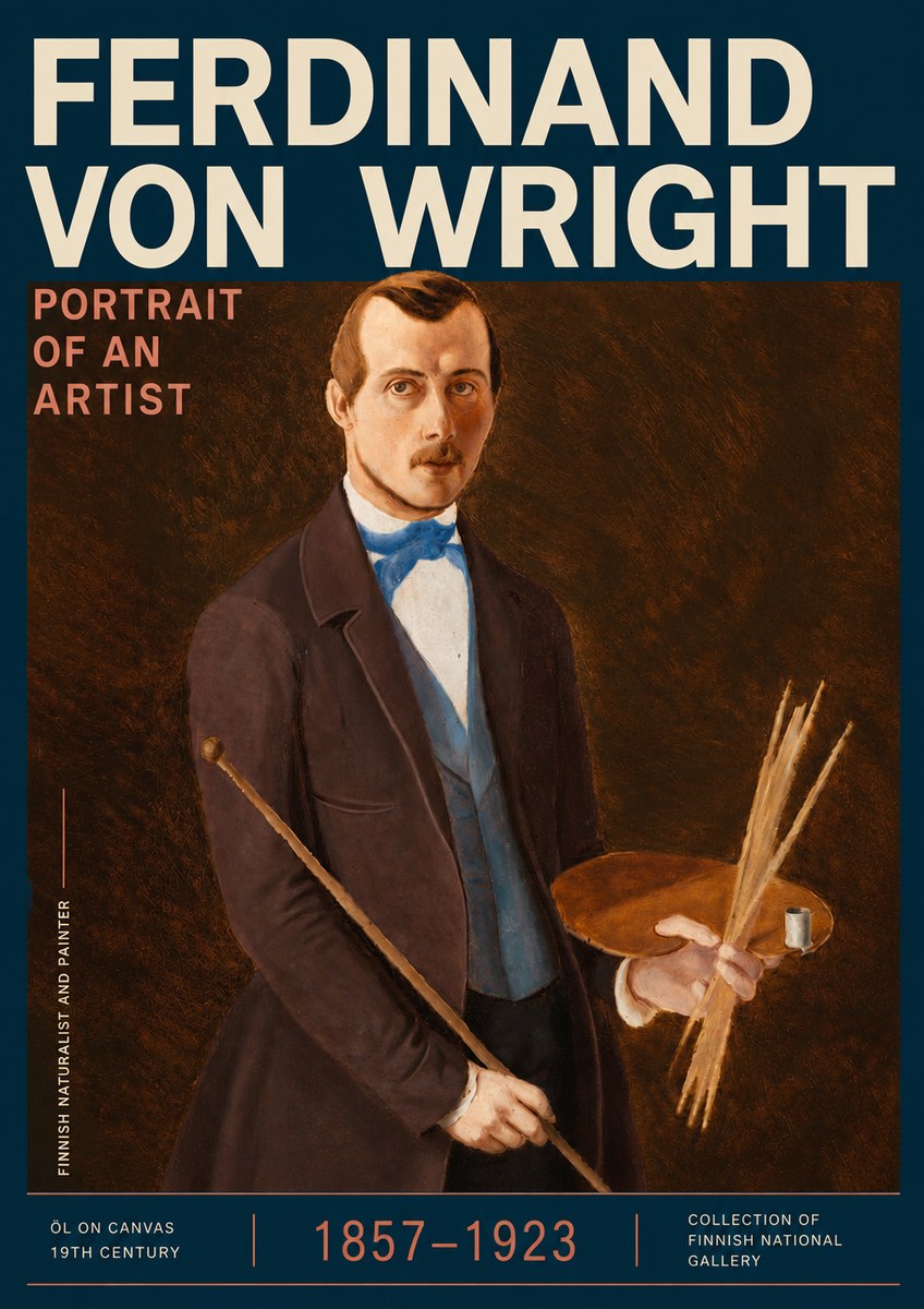 Ferdinand von Wright Portrait of an Artist No3 - Plakát