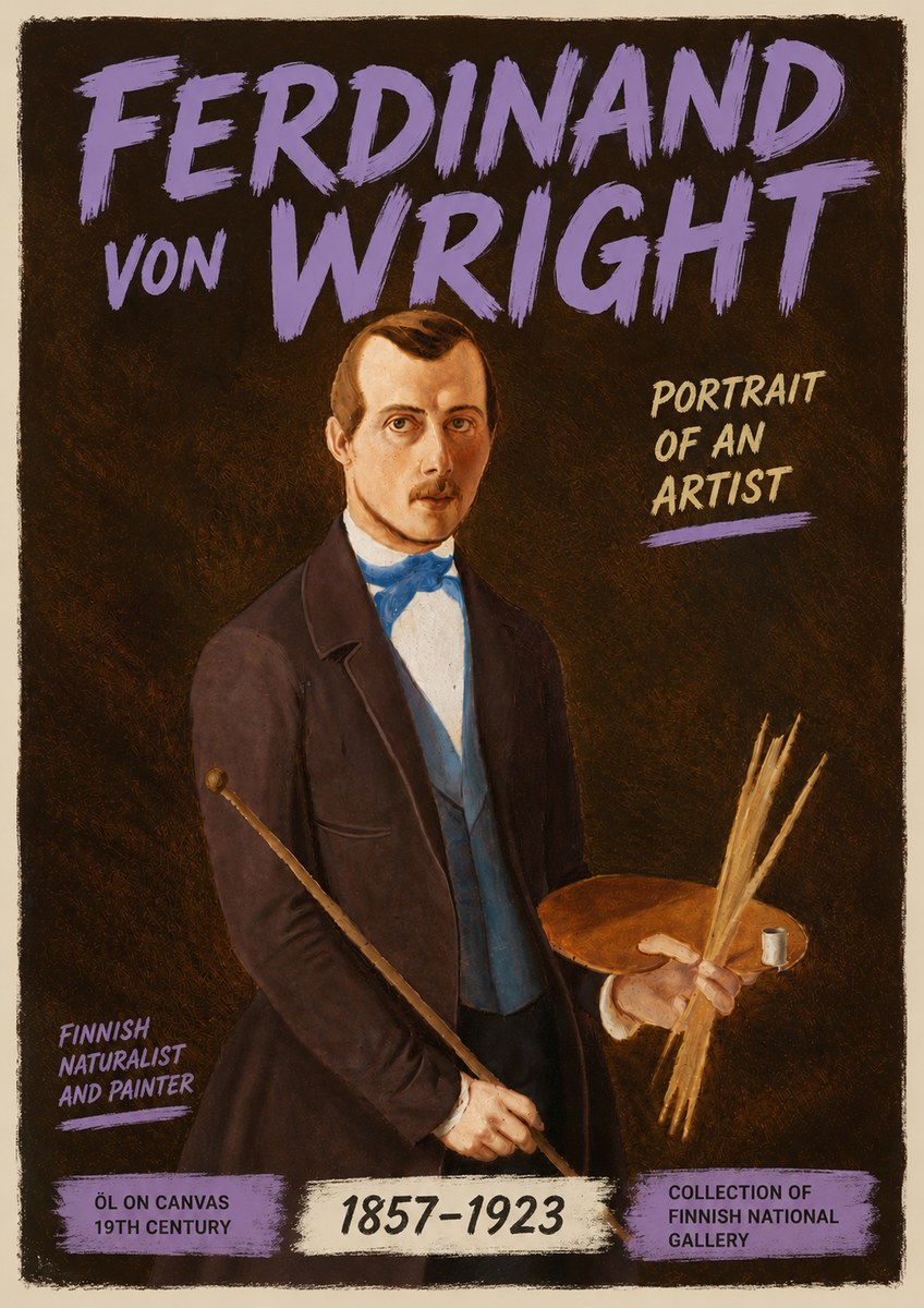 Ferdinand von Wright Portrait of an Artist No5 - Plakát