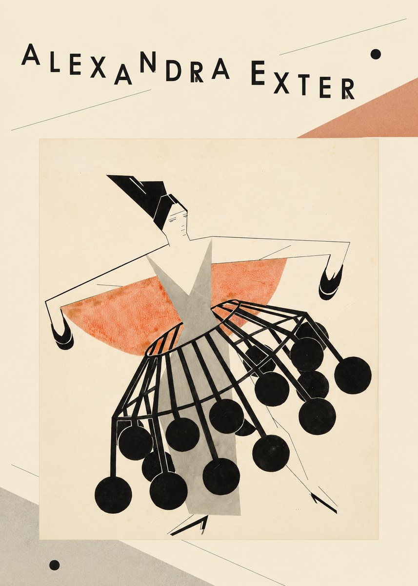 Alexandra Exter Avant-garde Costume Design No3 - Plakát