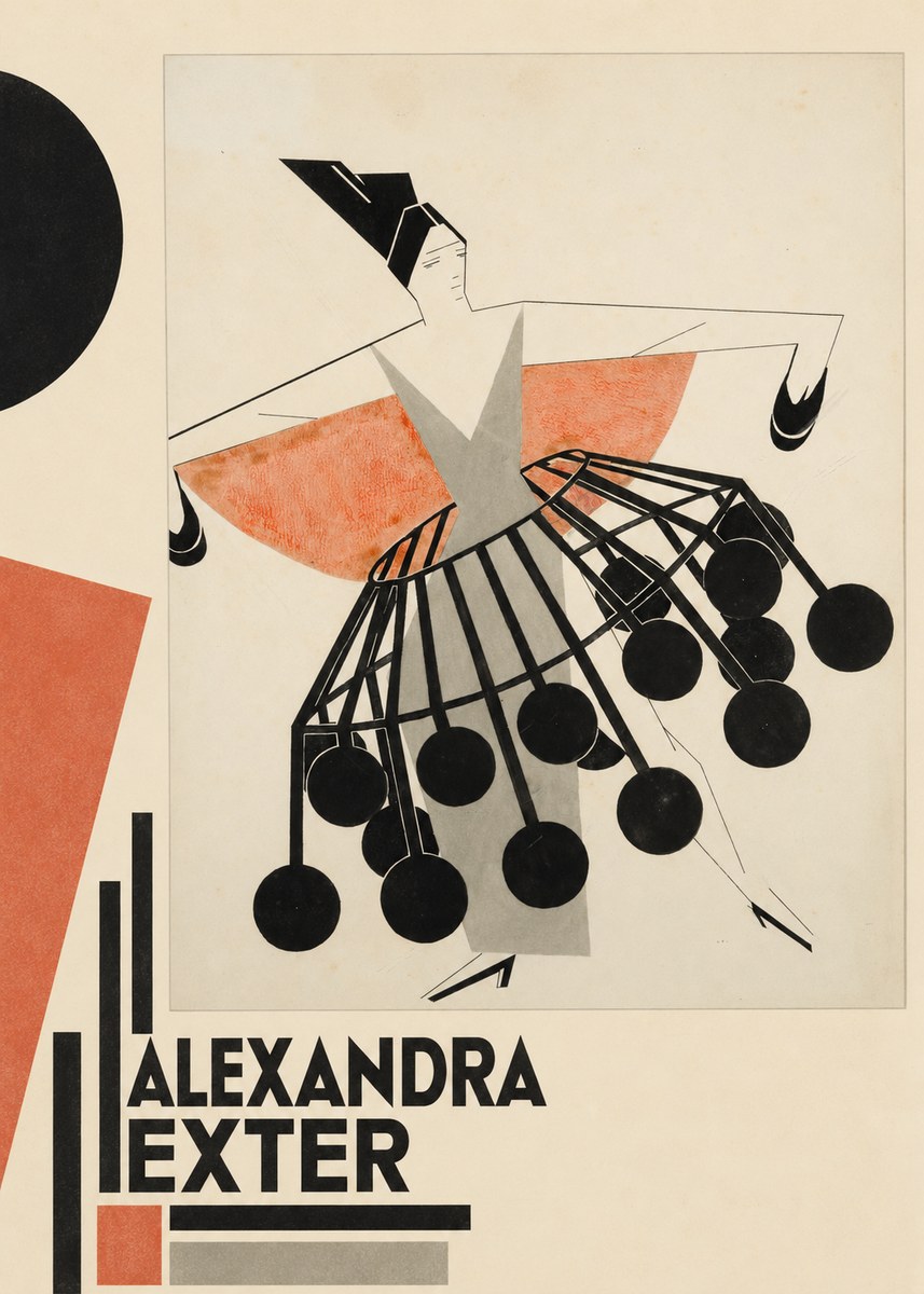Alexandra Exter Avant-garde Costume Design No5 - Plakát