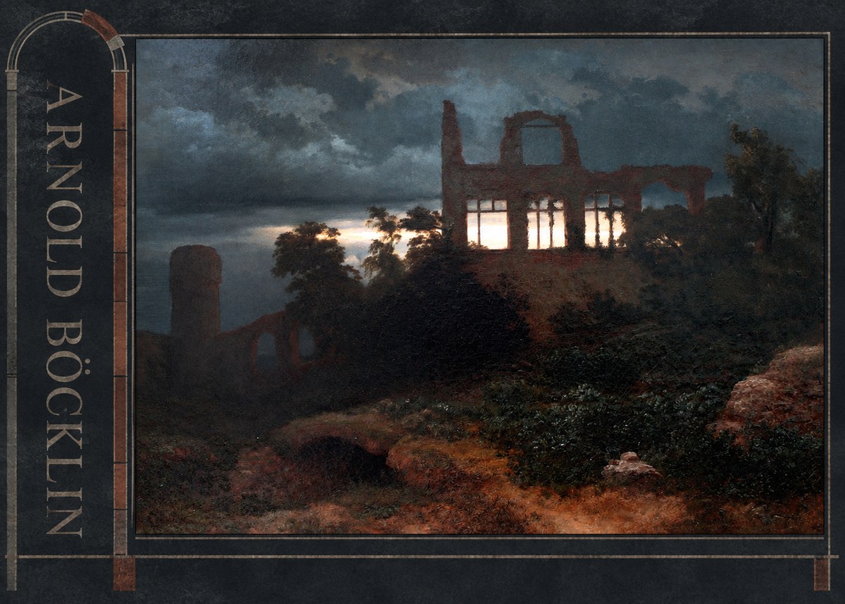 Arnold Böcklin Ruined Castle No3 - Plakát
