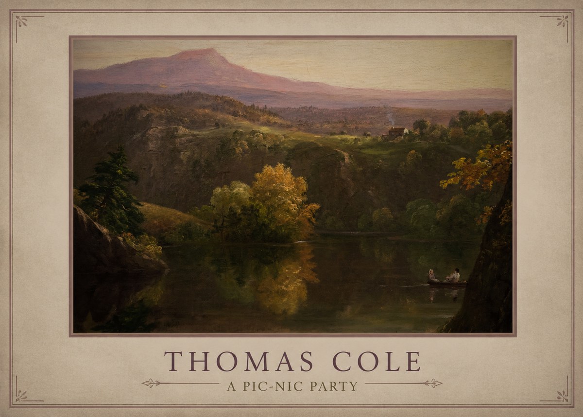 Thomas Cole View of the Catskill Mountains, Early Autumn No3 - Plakát