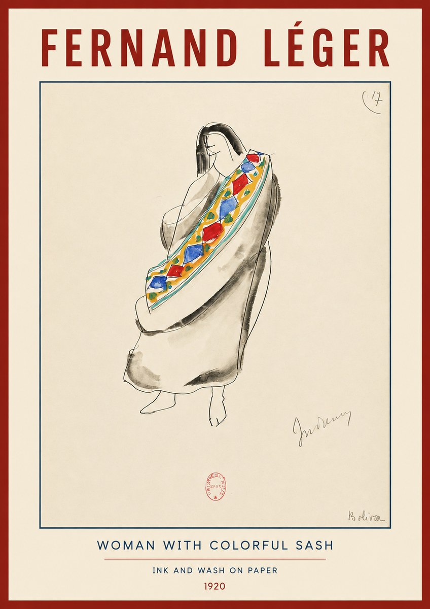 Fernand Léger Indienne, Bolivia No2 - Plakát