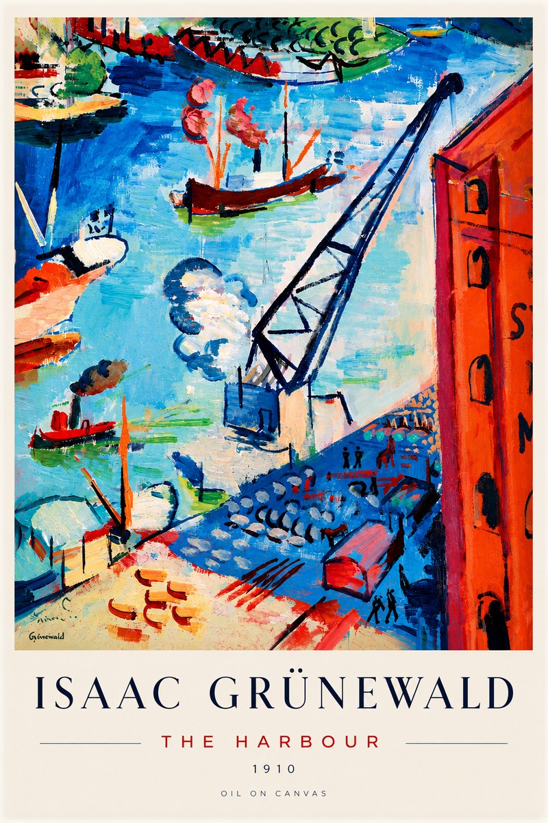 Isaac Grünewald The Harbour No6 - Plakát