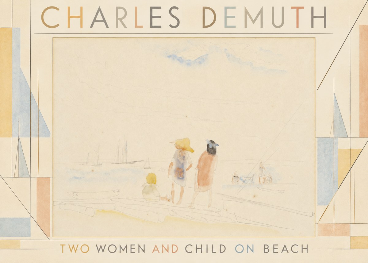 Charles Demuth Two Women and Child on Beach No4 - Plakát