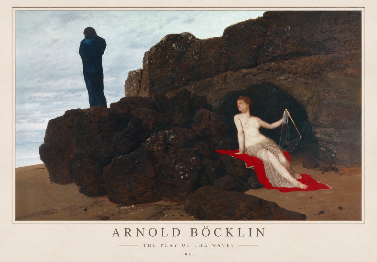 Arnold Böcklin The Play of the Waves No1 - Plakát