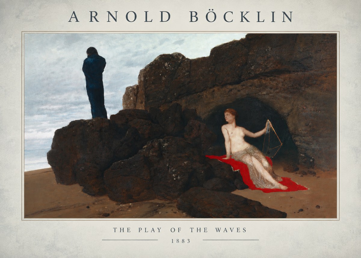Arnold Böcklin The Play of the Waves No3 - Plakát