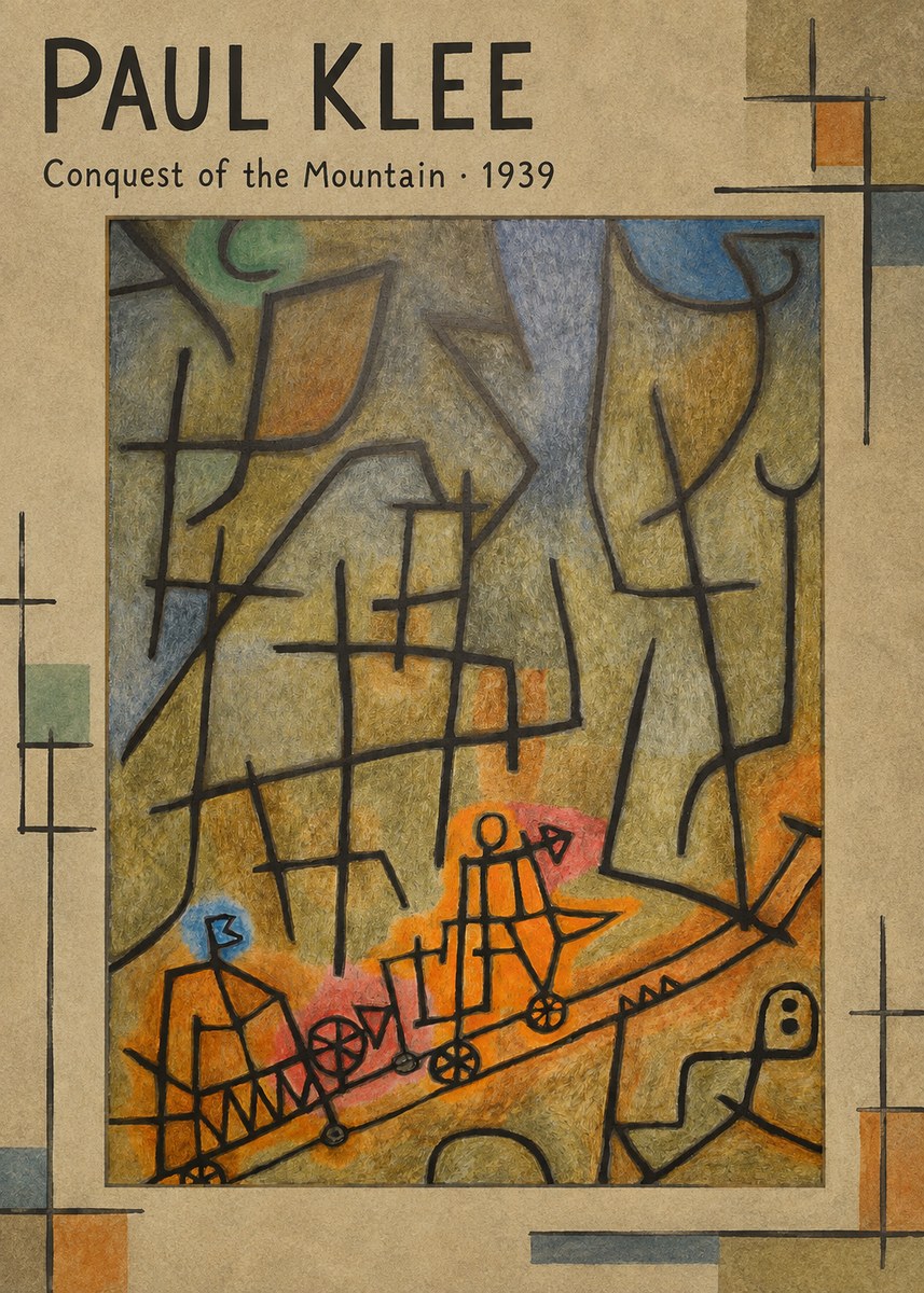 Paul Klee Conquest of the Mountain II No1 - Plakát