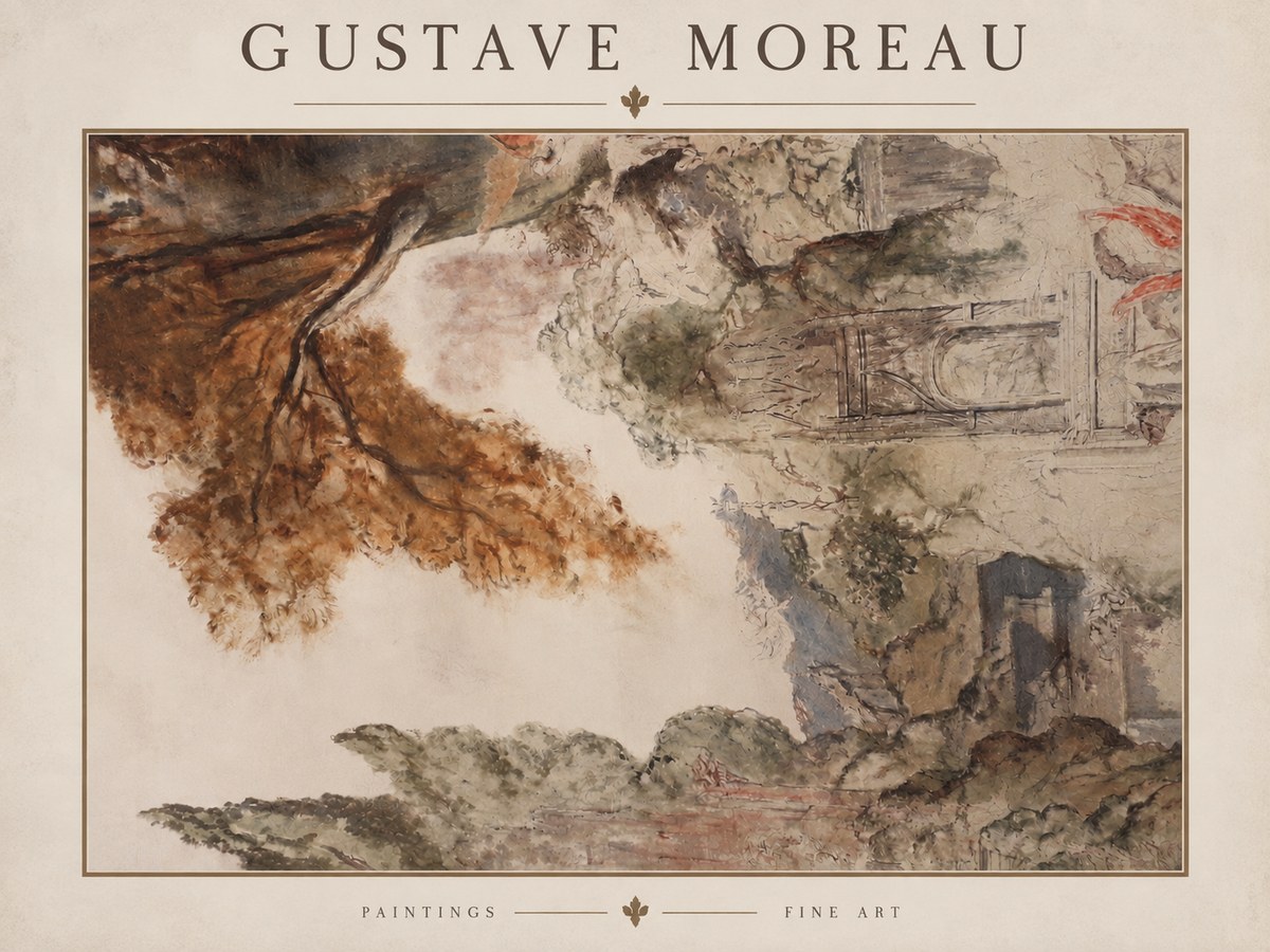 Gustave Moreau Architectural Study No2 - Plakát