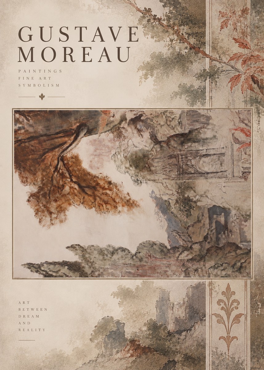 Gustave Moreau Architectural Study No6 - Plakát