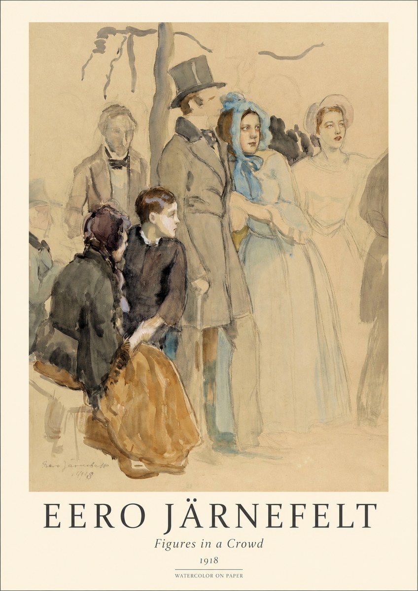 Eero Järnefelt Figures in a Crowd No1 - Plakát