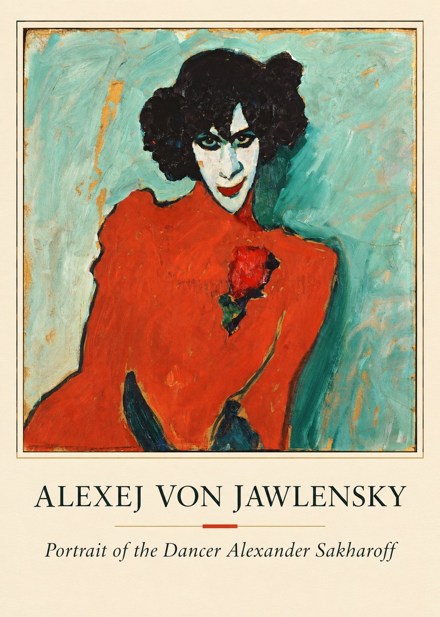 Alexej von Jawlensky Portrait of the Dancer Alexander Sakharoff No3 - Plakát