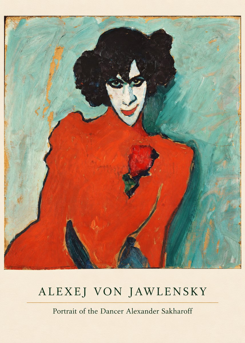 Alexej von Jawlensky Portrait of the Dancer Alexander Sakharoff No5 - Plakát