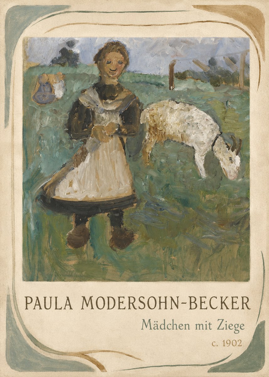 Paula Modersohn-Becker Mädchen Mit Ziege No3 - Plakát