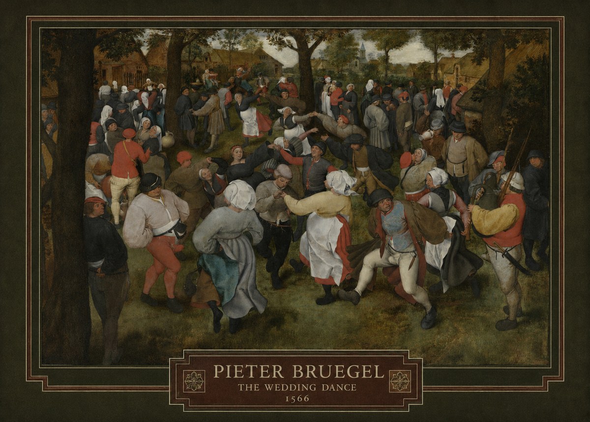 Pieter Bruegel The Wedding Dance I No3 - Plakát