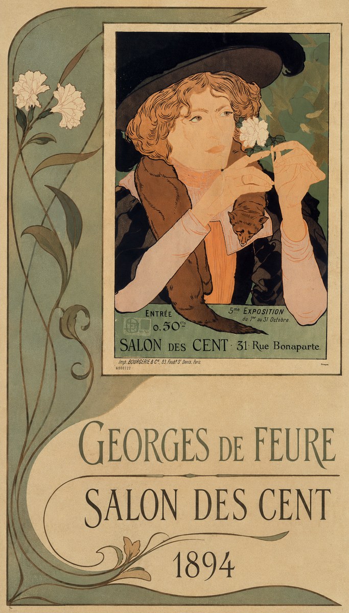 Georges de Feure Salon Des Cent - 1894 No2 - Plakát