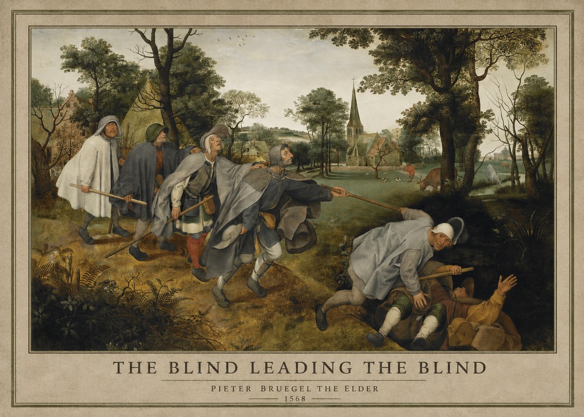 Pieter Bruegel The Blind Leading the Blind I No1 - Plakát