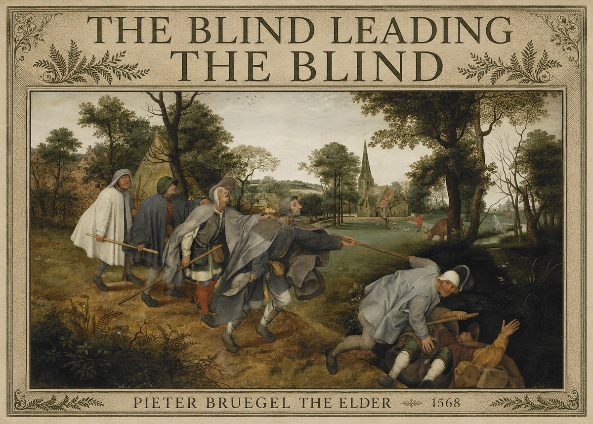 Pieter Bruegel The Blind Leading the Blind I No3 - Plakát