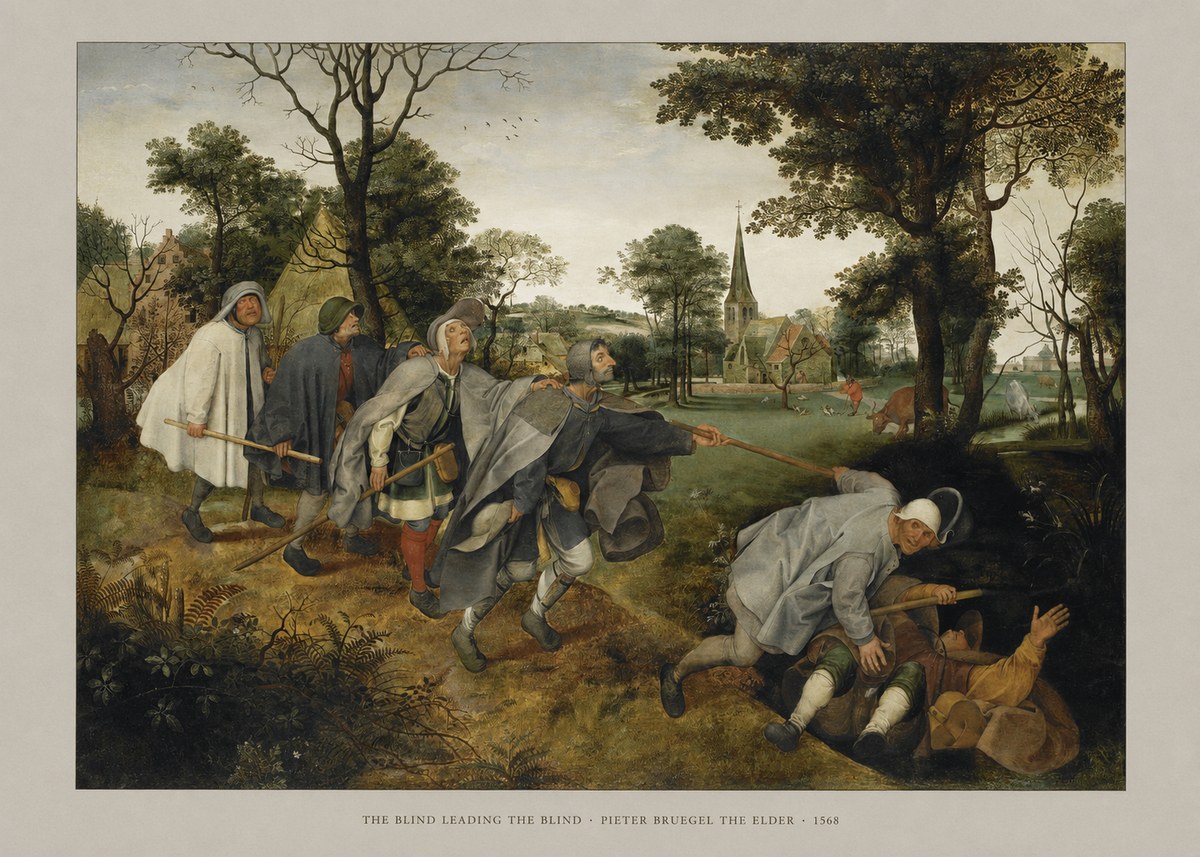 Pieter Bruegel The Blind Leading the Blind I No5 - Plakát