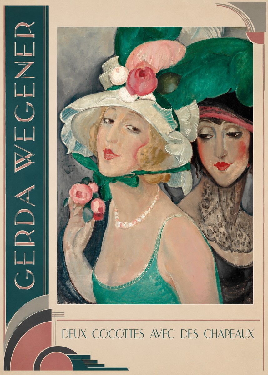 Gerda Wegener Deux Cocottes Avec Des Chapeaux No2 - Plakát