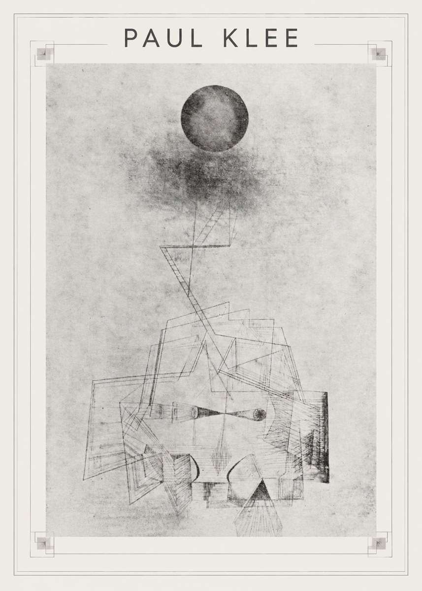 Paul Klee Abstract Study with Sphere and Ladder No1 - Plakát