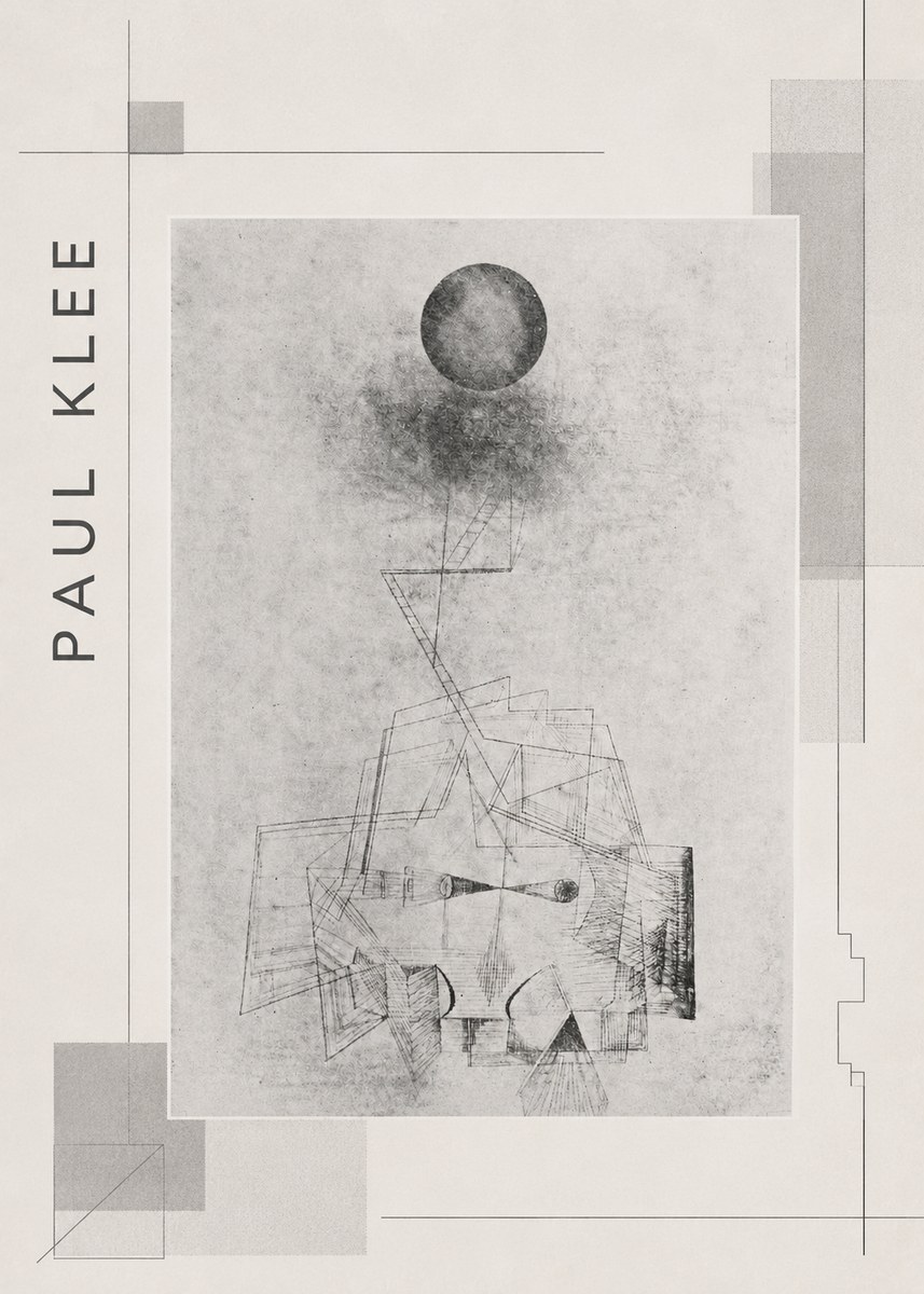 Paul Klee Abstract Study with Sphere and Ladder No2 - Plakát