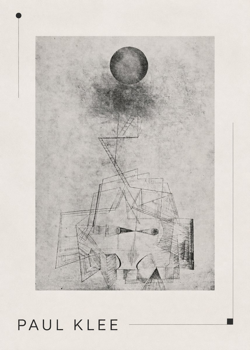 Paul Klee Abstract Study with Sphere and Ladder No3 - Plakát