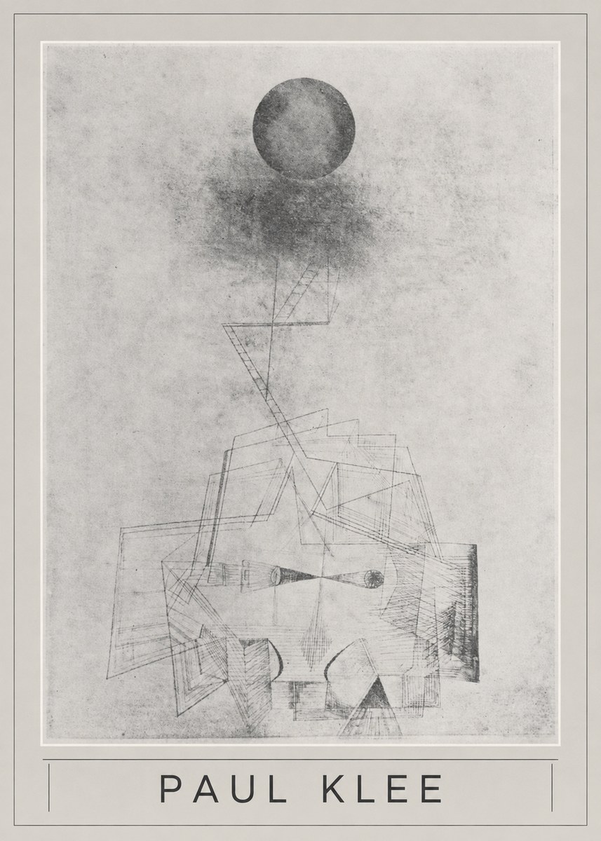 Paul Klee Abstract Study with Sphere and Ladder No5 - Plakát