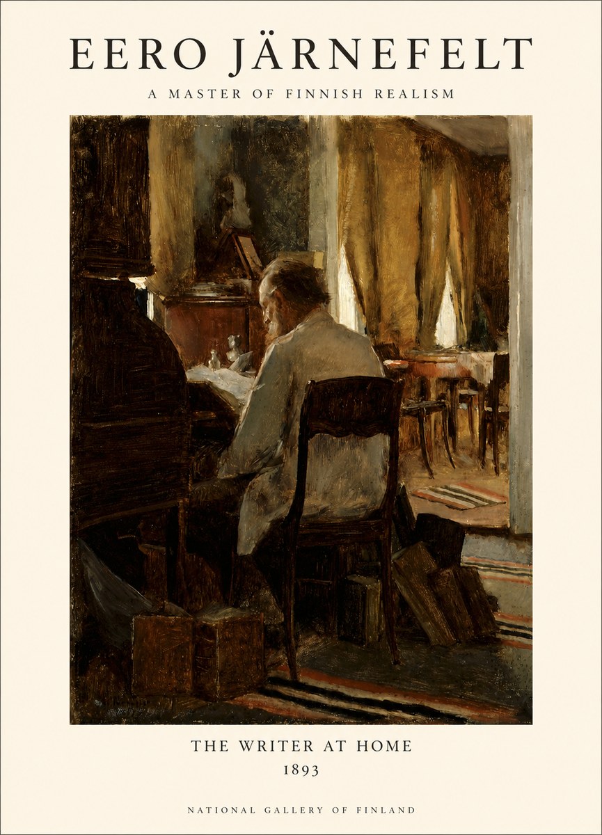 Eero Järnefelt The Writer at Home No1 - Plakát