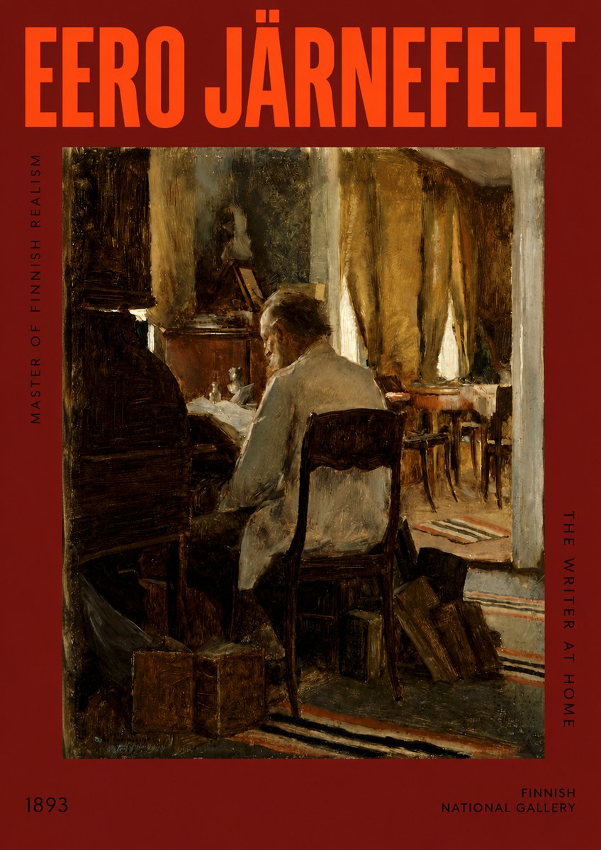 Eero Järnefelt The Writer at Home No2 - Plakát