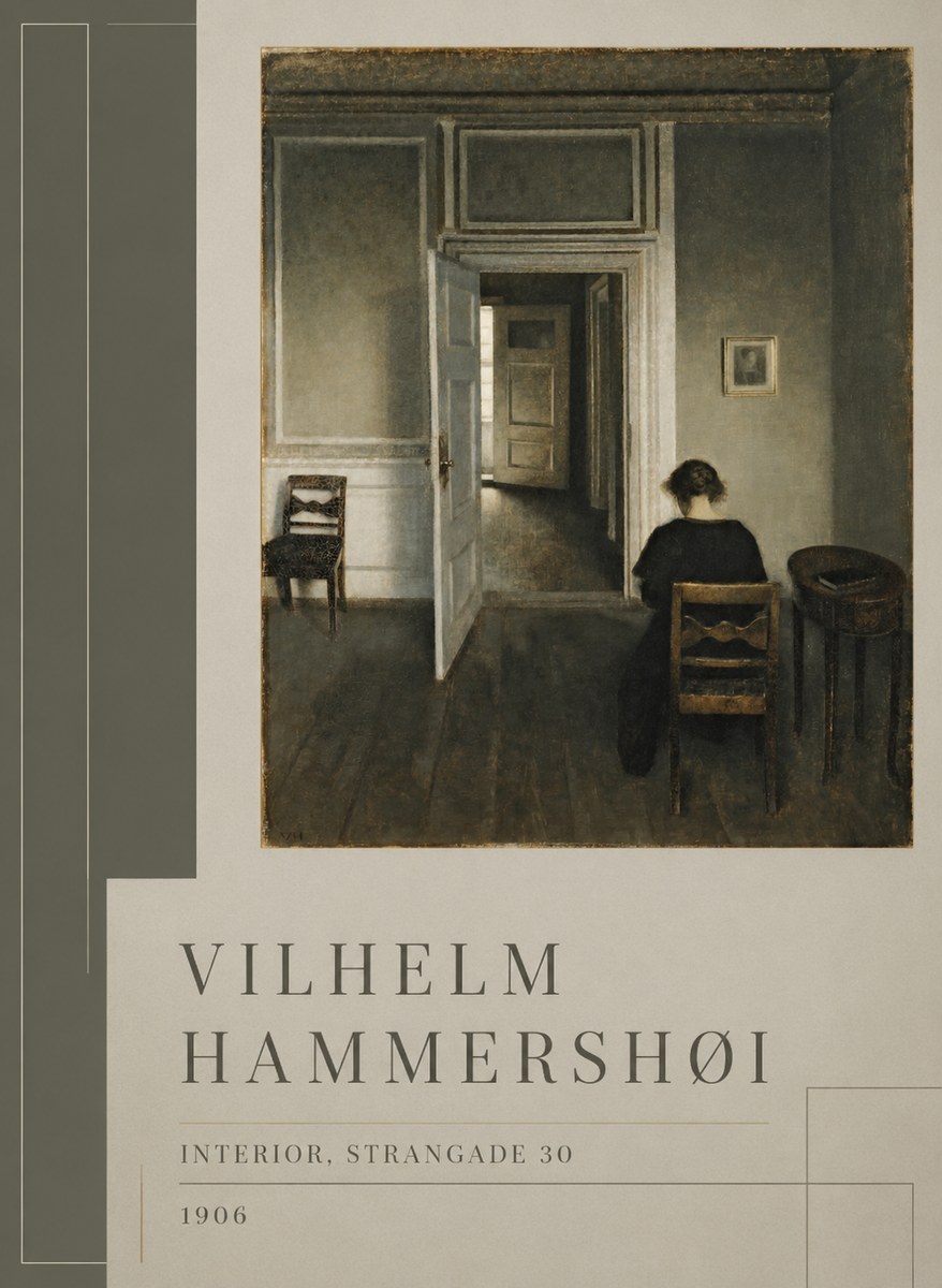 Vilhelm Hammershøi Interior, Strandgade 30 II No2 - Plakát