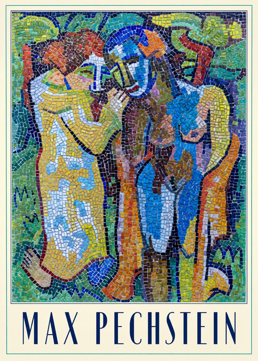 Max Pechstein Couple in Mosaic No2 - Plakát