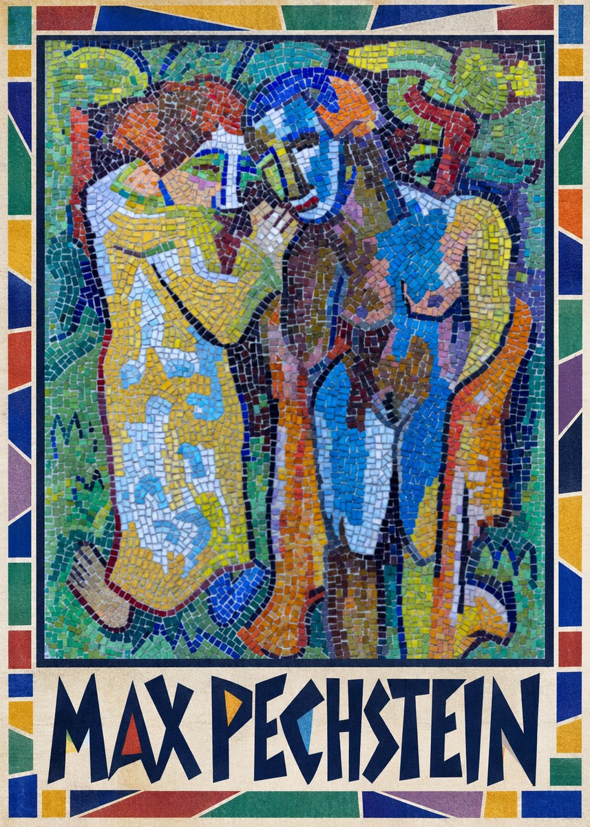 Max Pechstein Couple in Mosaic No3 - Plakát