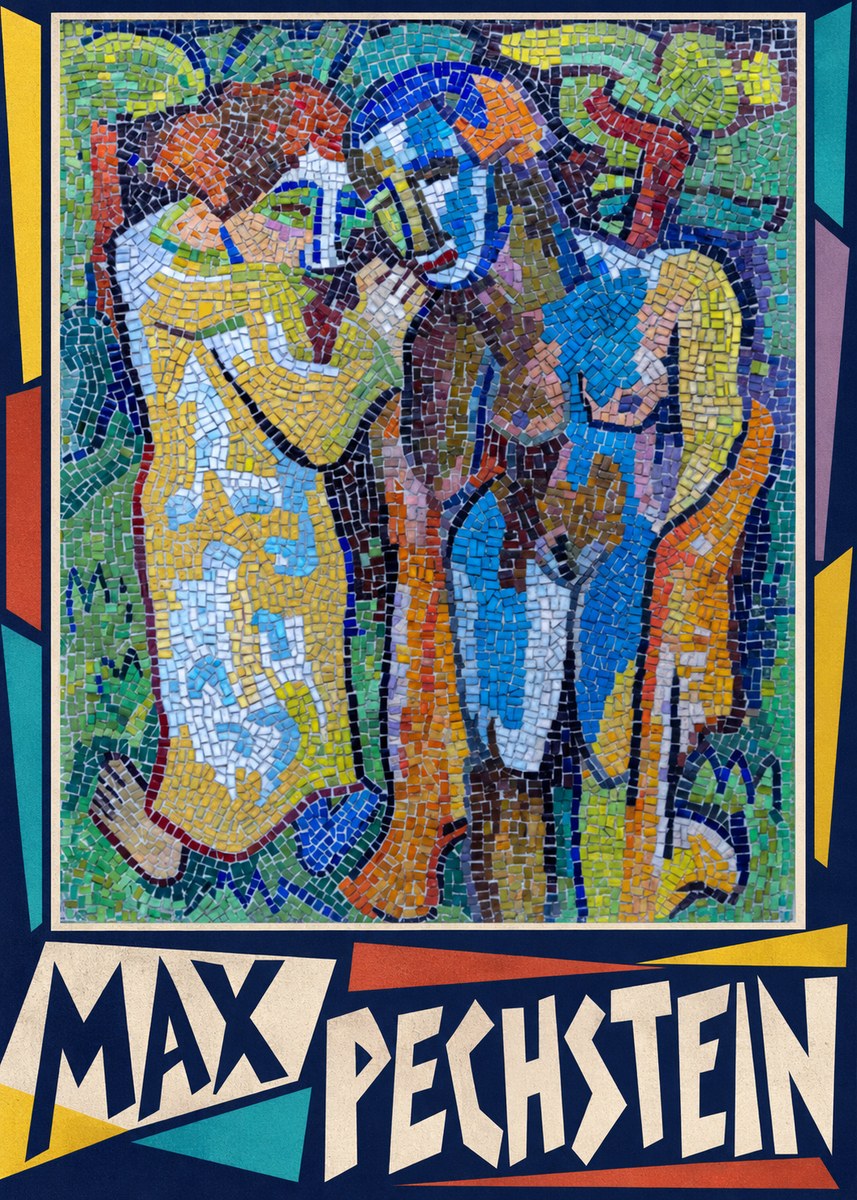 Max Pechstein Couple in Mosaic No6 - Plakát